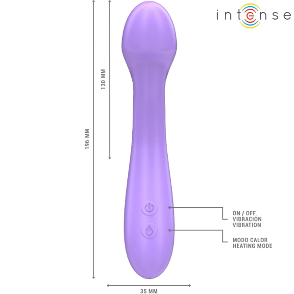 INTENSE - VIBRATORE BECKY 19 CM RISCALDABILE 7 VIBRAZIONI VIOLA