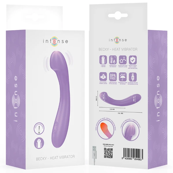 INTENSE - VIBRATORE BECKY 19 CM RISCALDABILE 7 VIBRAZIONI VIOLA