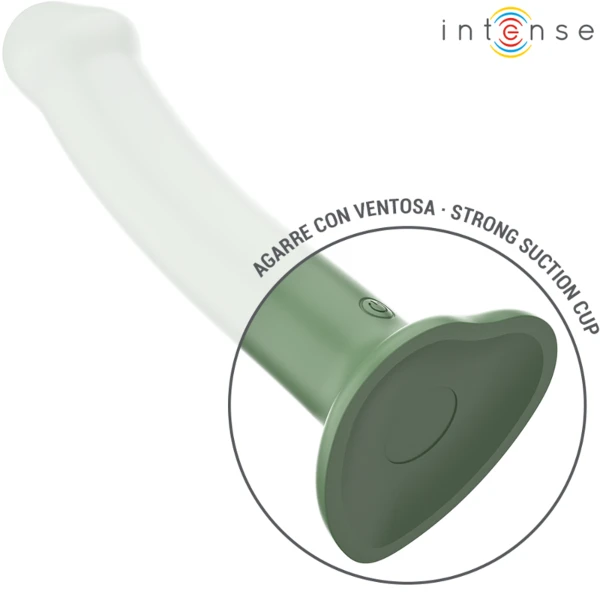 INTENSE - VIBRATORE BECCA CON VENTOSA 10 VIBRAZIONI TELECOMANDO VERDE