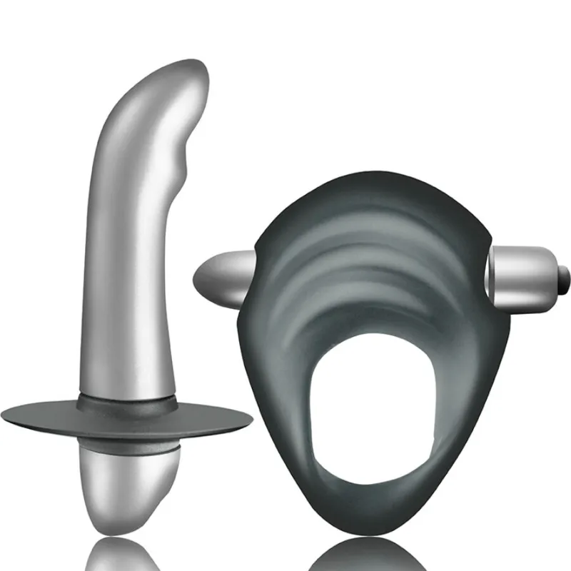CLIMAXIMUM - ENTICE KIT ANELLO PER IL PENE + VIBRATORE PER LA PROSTATA PER PRINCIPIANTI