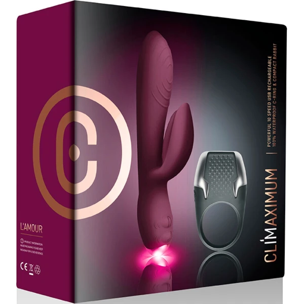 CLIMAXIMUM - LAMOUR KIT VIBRATORE CONIGLIO + ANELLO PER IL PENE A LED