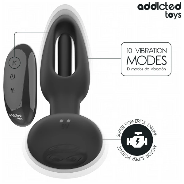 ADDICTED TOYS - PLUG ANALE CON LINGUA VIBRANTE E TELECOMANDO