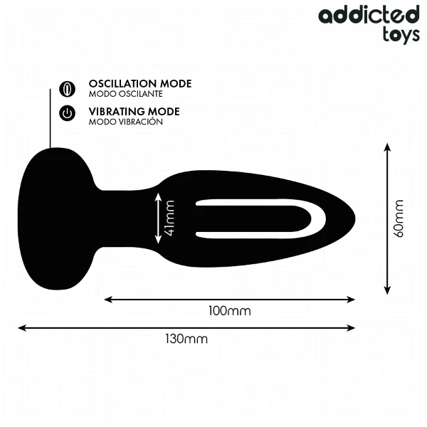 ADDICTED TOYS - PLUG ANALE CON LINGUA VIBRANTE E TELECOMANDO