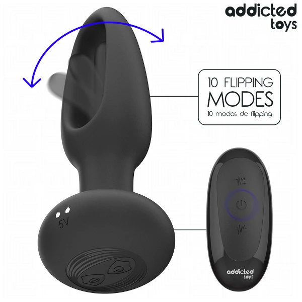 ADDICTED TOYS - PLUG ANALE CON LINGUA VIBRANTE E TELECOMANDO