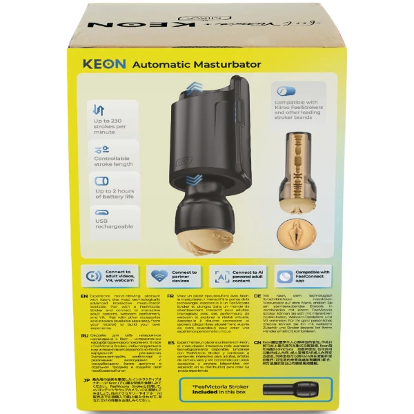 KIIROO - KEON WIFI COMBO VICTORIA JUNE MASTURBATORE AUTOMATICO + FEEL STROKER