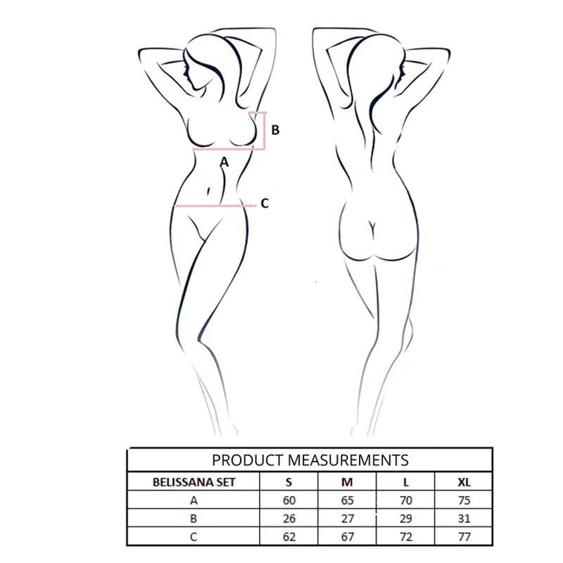 PASSION - BELISSANA REGGISENO + PERIZOMA BLU L/XL