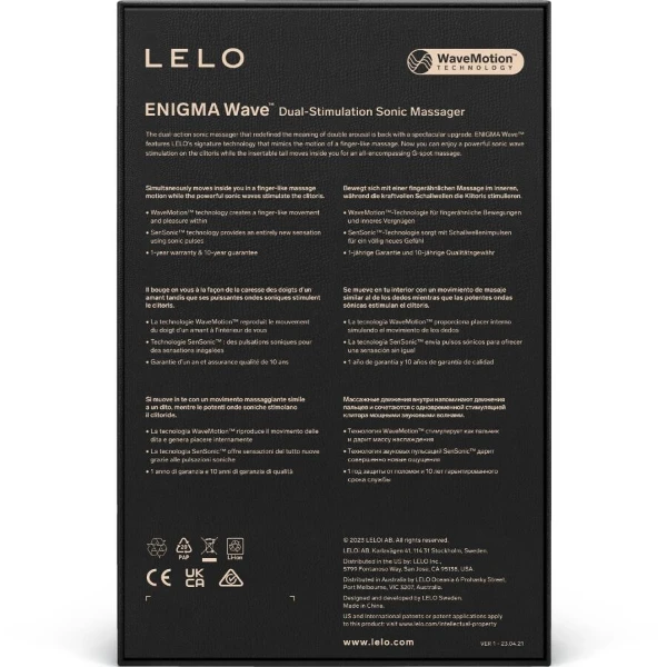 LELO - ENIGMA WAVE MASSAGGIATORE A TRIPLA VIBRAZIONE CYBER PURPLE