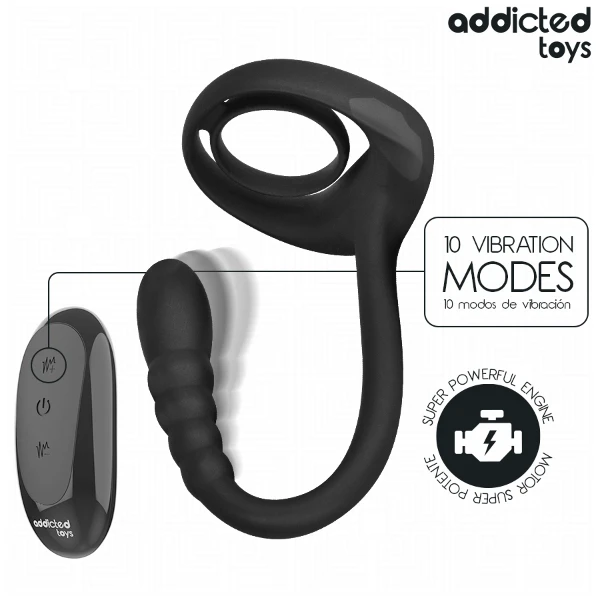 ADDICTED TOYS - ANELLO VIBRANTE PER IL PENE CON TELECOMANDO P-SPOT