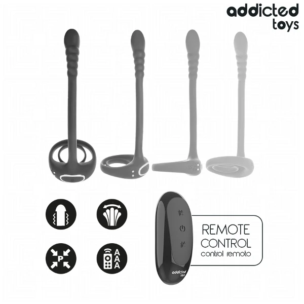 ADDICTED TOYS - ANELLO VIBRANTE PER IL PENE CON TELECOMANDO P-SPOT