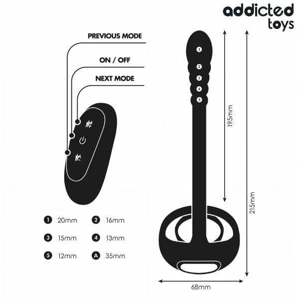 ADDICTED TOYS - ANELLO VIBRANTE PER IL PENE CON TELECOMANDO P-SPOT