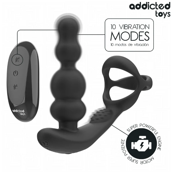 ADDICTED TOYS - MASSAGGIATORE PROSTATICO ROTANTE CON TELECOMANDO
