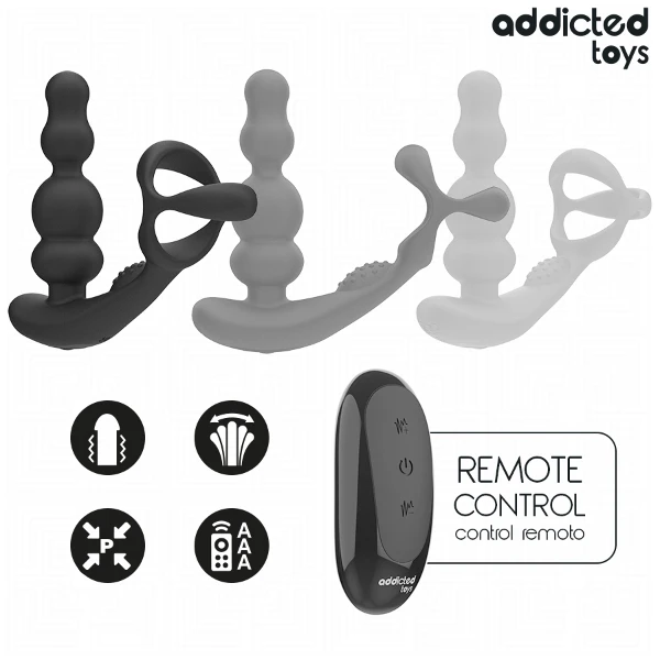 ADDICTED TOYS - MASSAGGIATORE PROSTATICO ROTANTE CON TELECOMANDO