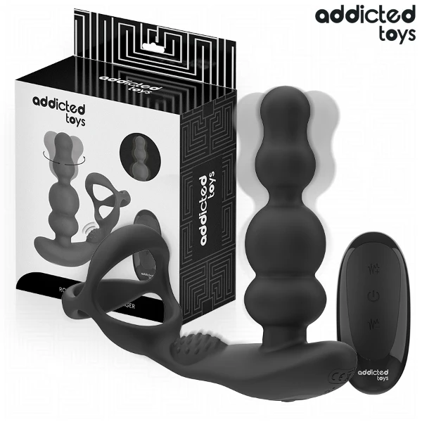ADDICTED TOYS - MASSAGGIATORE PROSTATICO ROTANTE CON TELECOMANDO