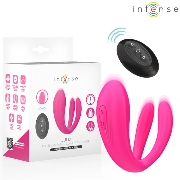 INTENSE - JULIA VIBRADOR & ESTIMULADOR DE PINZAS CONTROL REMOTO
