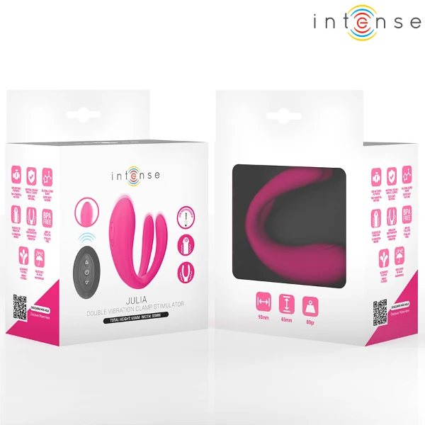 INTENSE - JULIA VIBRADOR & ESTIMULADOR DE PINZAS CONTROL REMOTO