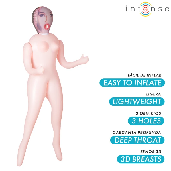 INTENSE DOLLS - MONIQUE MUÑECA HINCHABLE CON TRES ORIFICIOS