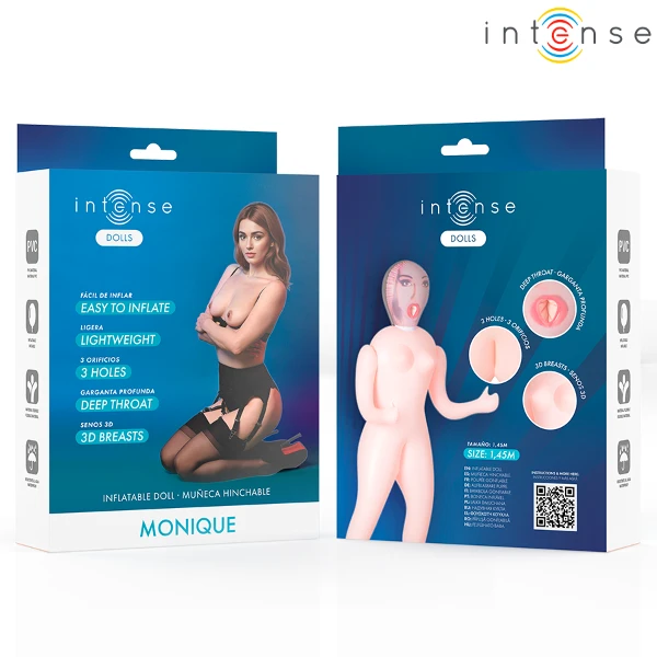 INTENSE DOLLS - MONIQUE MUÑECA HINCHABLE CON TRES ORIFICIOS