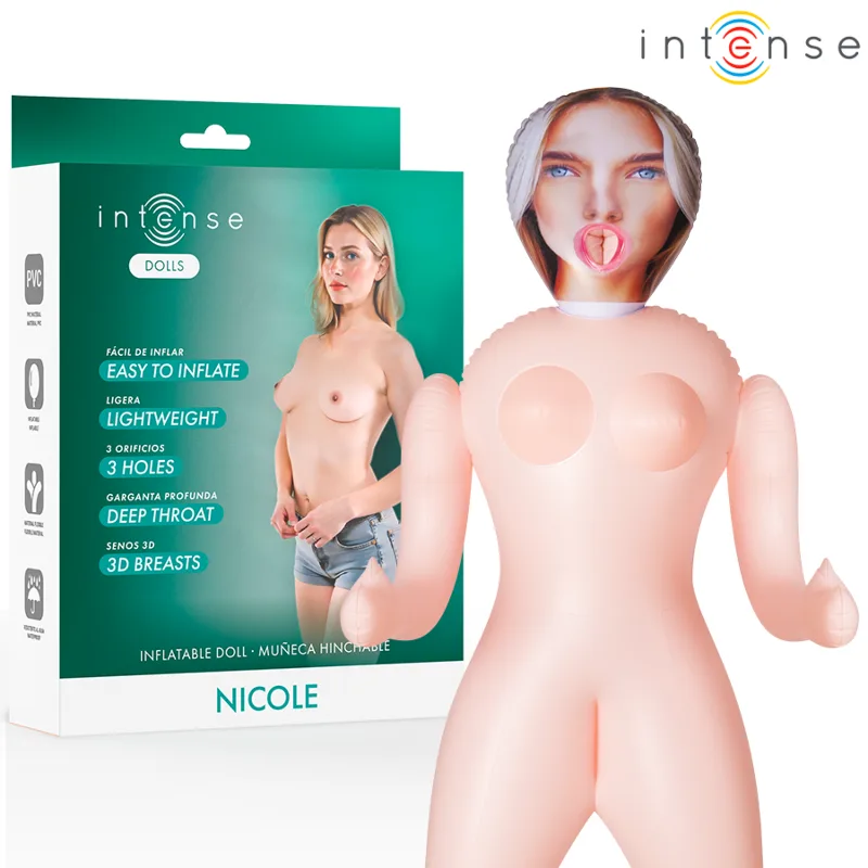 INTENSE DOLLS - NICOLE BAMBOLA GONFIABILE CON TRE ORIFIZI
