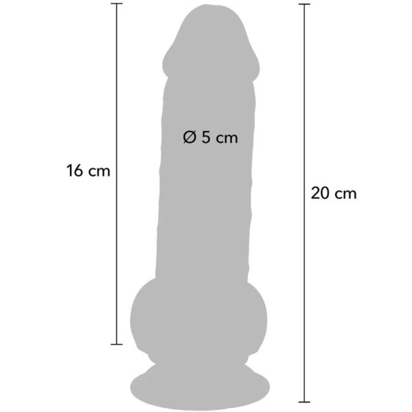 GET REAL - PENE REALISTICO DELUXE CON TESTICOLI EXTRA SPESSI 20 CM