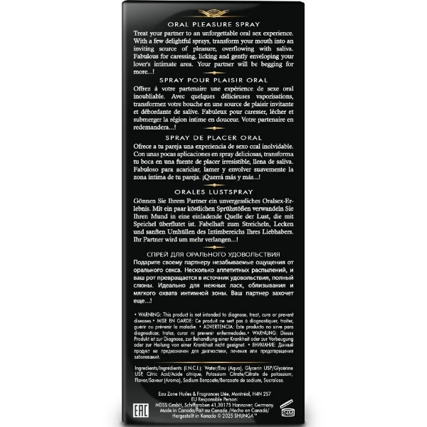 SHUNGA - WAVES PLEASURE SPRAY ORALE SEDUCENTE FRAGOLA 20 ML
