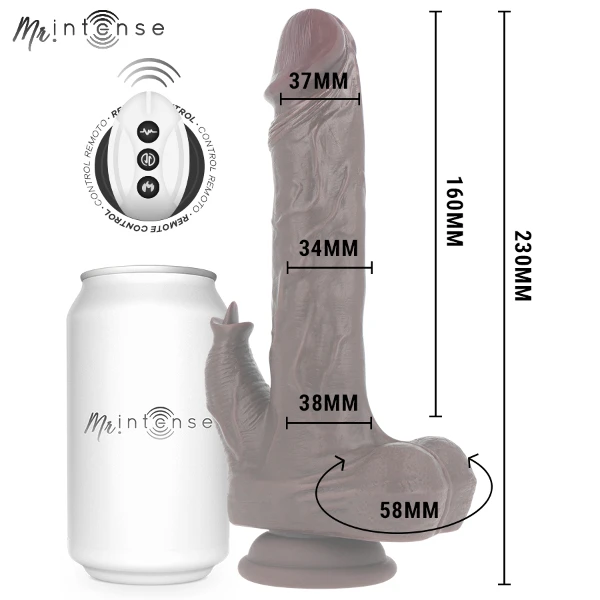MR INTENSE - MORGAN BAMBOLA REALISTICA MULTIFUNZIONE CON VIBRAZIONE E TELECOMANDO SU E GIÙ 23 CM -O- 3,5 CM