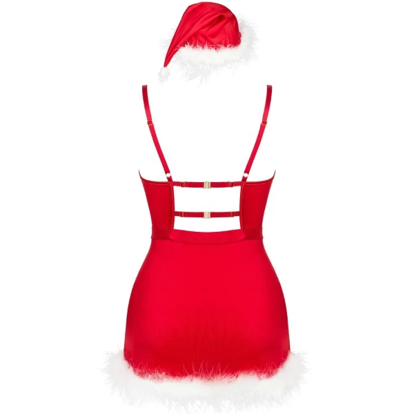 LIVCO CORSETTI FASHION - AGETHE LC 90607 CHEMISE + PERIZOMA + CAPPELLO DI NATALE L/XL