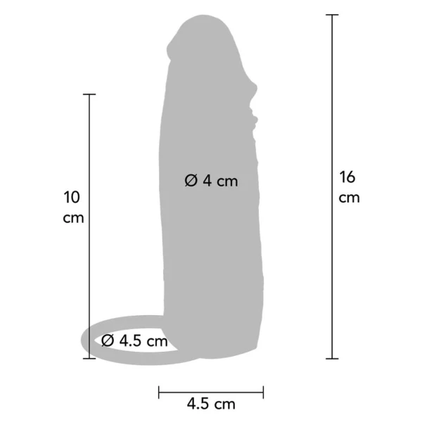 GET REAL - GUAINA VIBRANTE PER PENE IN SILICONE PER PELLE IDRATATA CARAMELLO 16 CM