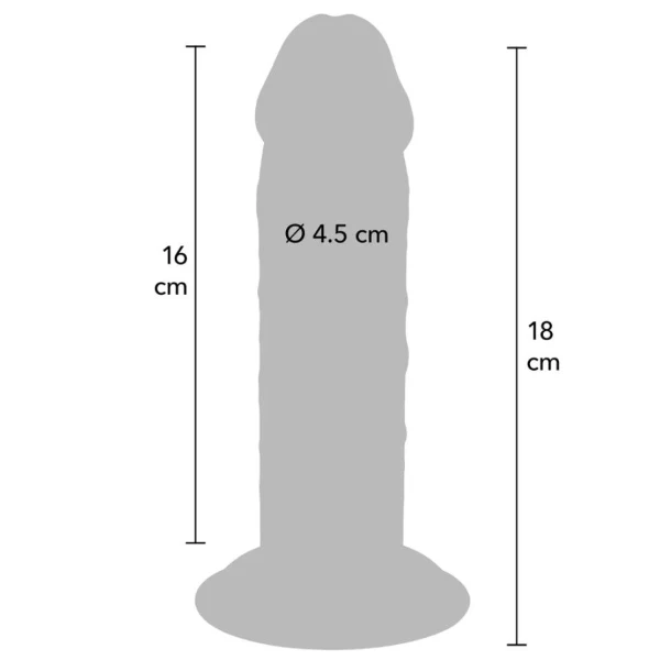 GET REAL - DONG DELUXE IN TPE A DOPPIA DENSITÀ 18 CM
