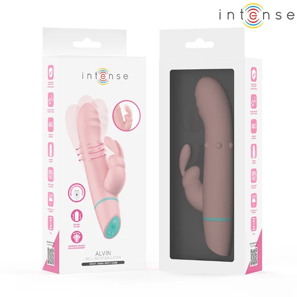 INTENSE - STIMOLATORE E VIBRATORE ROTANTE ALVIN RABBIT + OSCILLANTE