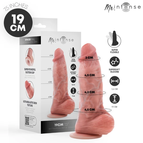 MR INTENSE - PICCOLO SPENCER DILDO IN SILICONE 19 CM -Ø- 4,5 CM