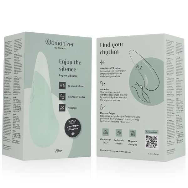 WOMANIZER - VIBE VIBRADOR LAY-ON SILENCIOSO VERDE CLARO