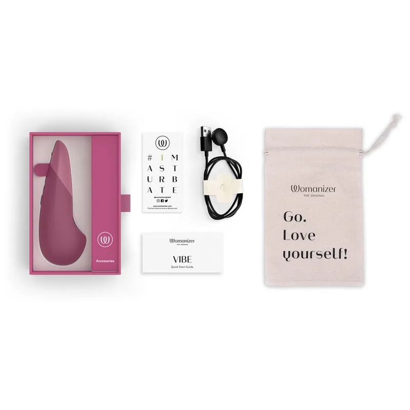 WOMANIZER - VIBE LAY-ON VIBRATORE SILENZIOSO ROSA SCURO
