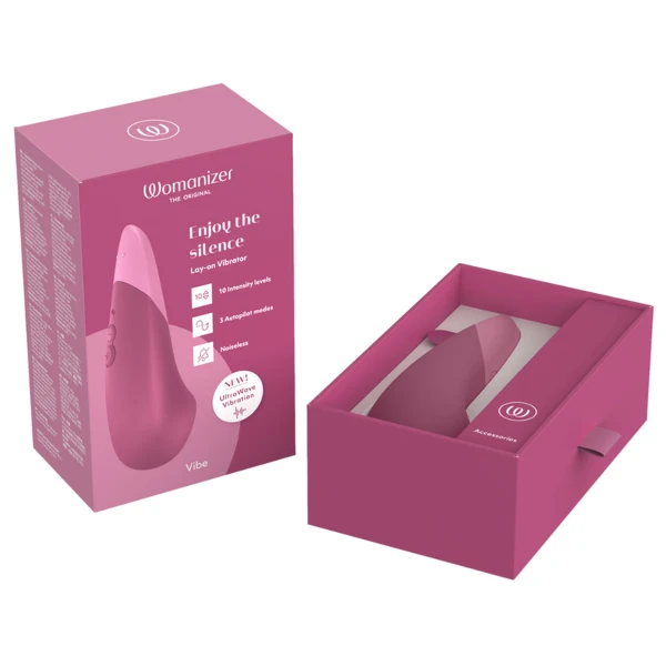WOMANIZER - VIBE VIBRADOR LAY-ON SILENCIOSO ROSA OSCURO