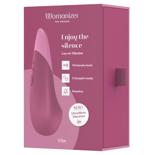 WOMANIZER - VIBE VIBRADOR LAY-ON SILENCIOSO ROSA OSCURO