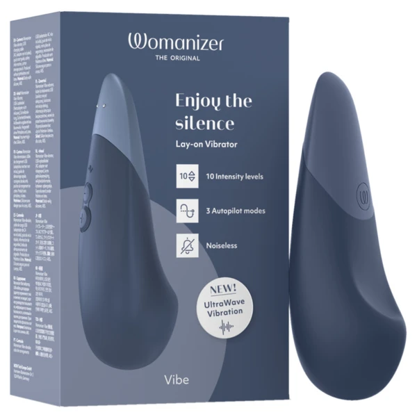 WOMANIZER - VIBE VIBRADOR LAY-ON SILENCIOSO AZUL OSCURO
