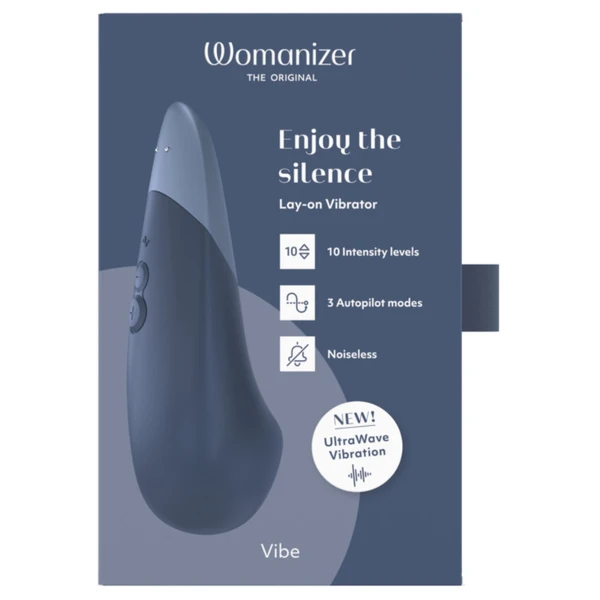 WOMANIZER - VIBE VIBRADOR LAY-ON SILENCIOSO AZUL OSCURO