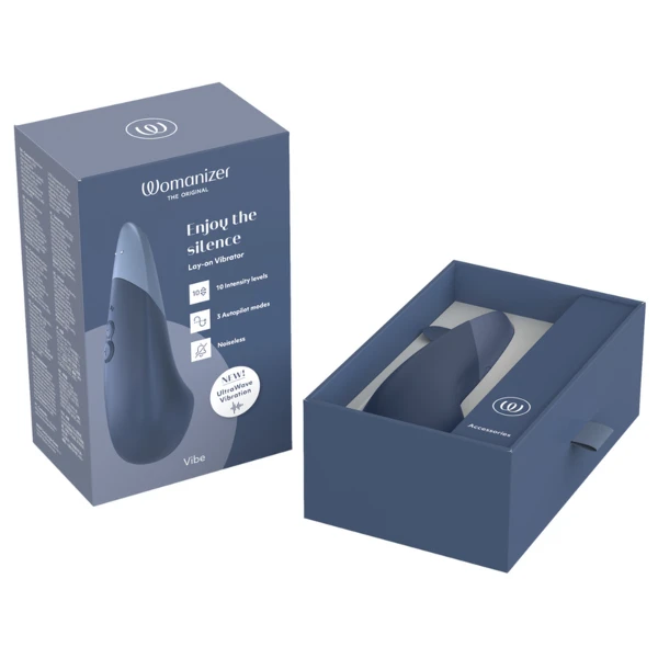 WOMANIZER - VIBE VIBRADOR LAY-ON SILENCIOSO AZUL OSCURO