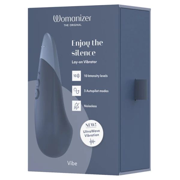 WOMANIZER - VIBE VIBRADOR LAY-ON SILENCIOSO AZUL OSCURO