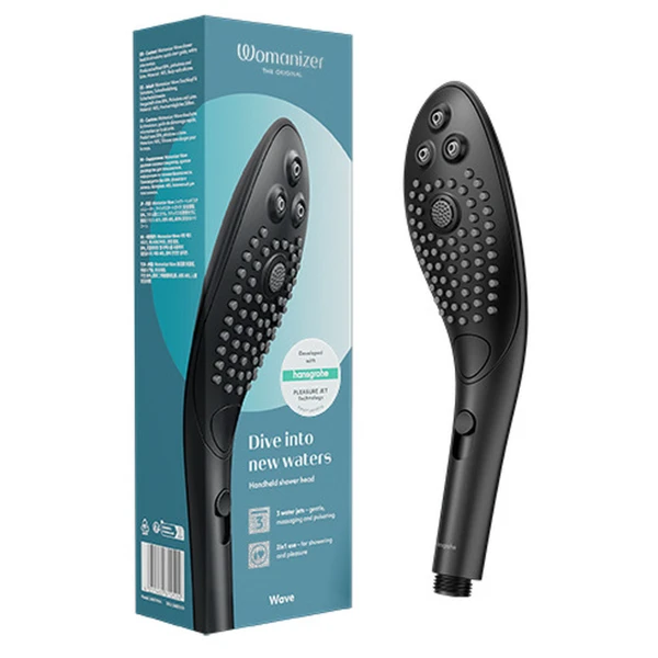 WOMANIZER - WAVE CABEZAL DE DUCHA ESTIMULADOR DE CLITORÍS NEGRO