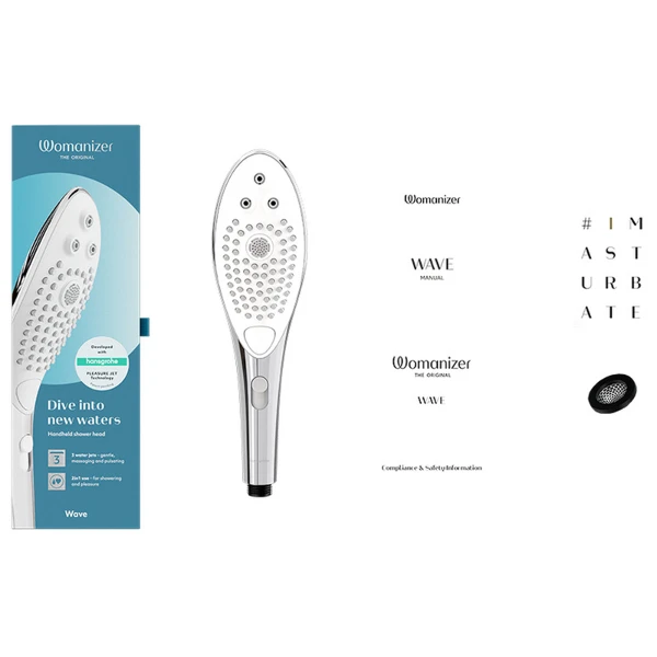 WOMANIZER - WAVE CABEZAL DE DUCHA ESTIMULADOR DE CLITORÍS PLATEADO