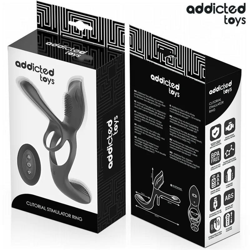 ADDICTED TOYS - DOPPIO ANELLO PER PENE CON STIMOLATORE CLITORIDEO