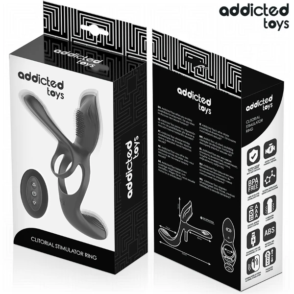 ADDICTED TOYS - DOPPIO ANELLO PER PENE CON STIMOLATORE CLITORIDEO