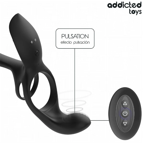 ADDICTED TOYS - DOPPIO ANELLO PER PENE CON STIMOLATORE CLITORIDEO