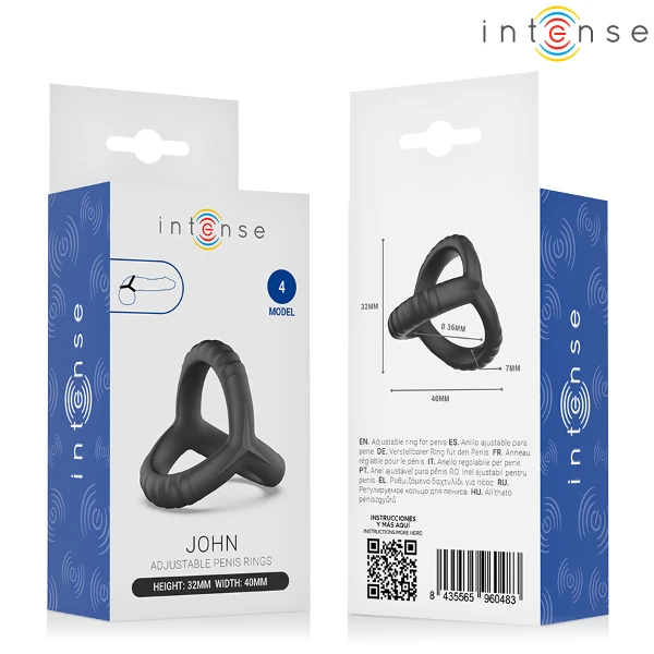 INTENSE - JOHN ANELLO PER PENE TRIPLO REGOLABILE MODELLO 4