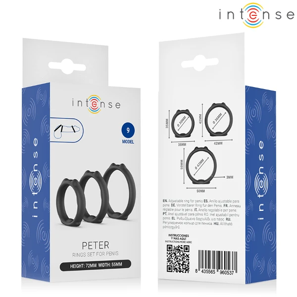 INTENSE - PETER SET DI 3 ANELLI PER PENE MODELLO 9