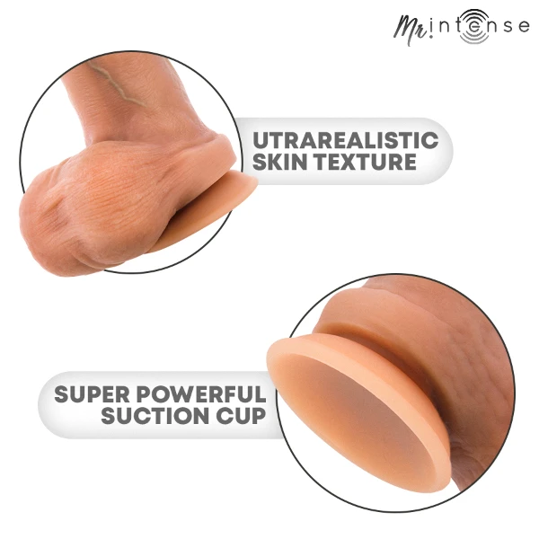 MR INTENSE - DILDO IN SILICONE DI BRUCE S CON TESTICOLI 17,8 CM -Ø- 4 CM