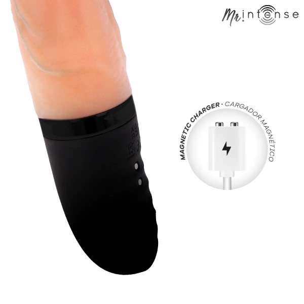 MR INTENSE - VIBRATORE JEANS SU E GIÙ IN SILICONE CON EFFETTO CALORE 24 CM -Ø- 3,8 CM