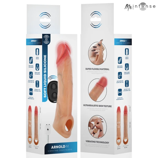 MR INTENSE - ARNOLD M VIBRATORE IN SILICONE PER PENE CON TELECOMANDO 14,5 CM -Ø- 4 CM