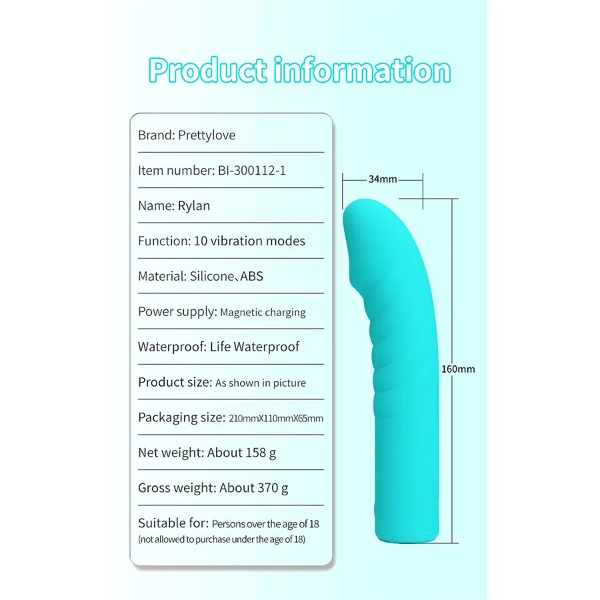 PRETTY LOVE - RYLAN VIBRATORE BLU G-SPOT