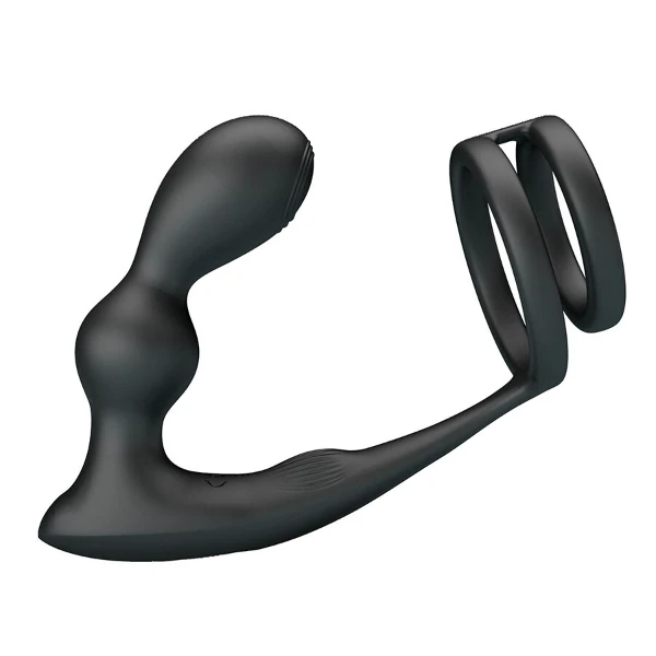MR PLAY - PLUG ANALE VIBRANTE CON ANELLO PER PENE E TELECOMANDO